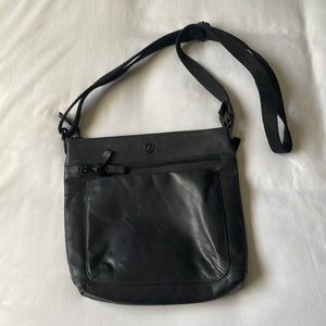 Cochoa Women Real Leather Triple Zip Crossbody Handbag Purse, Handmade